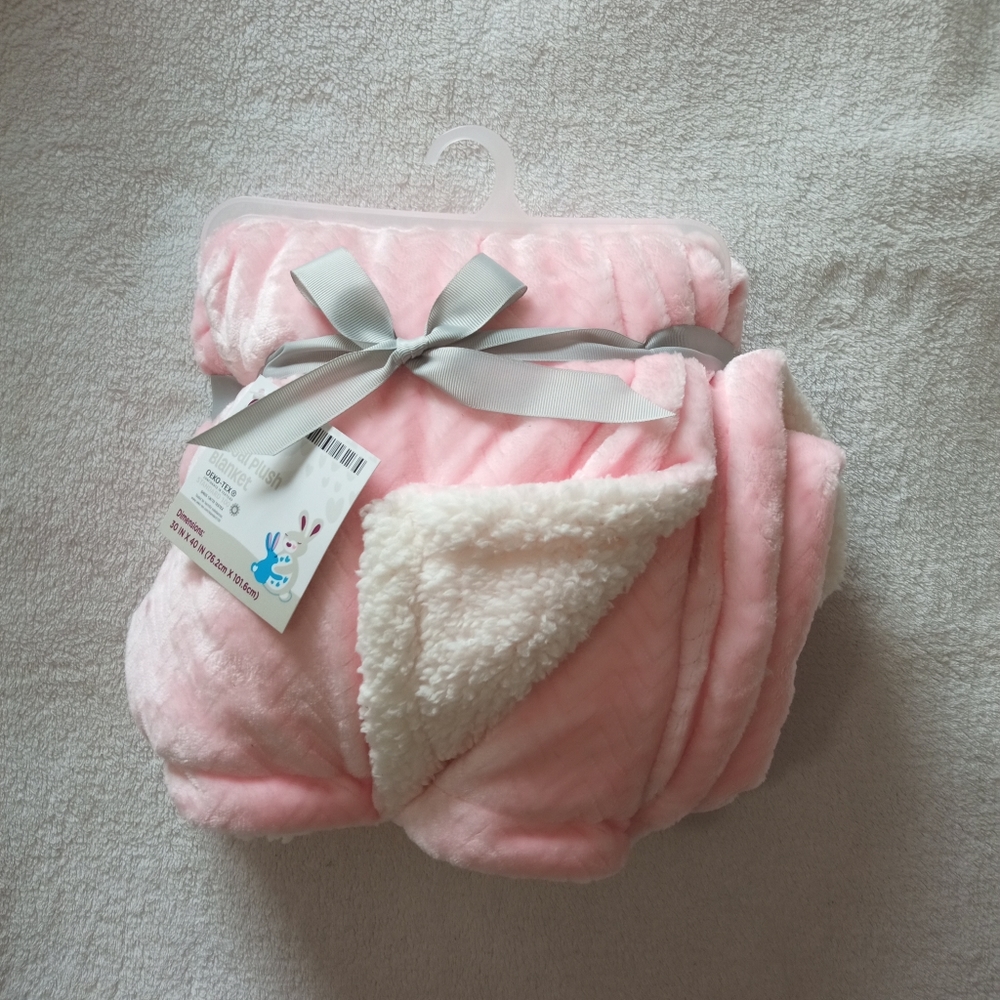 Pink Plush baby blanket